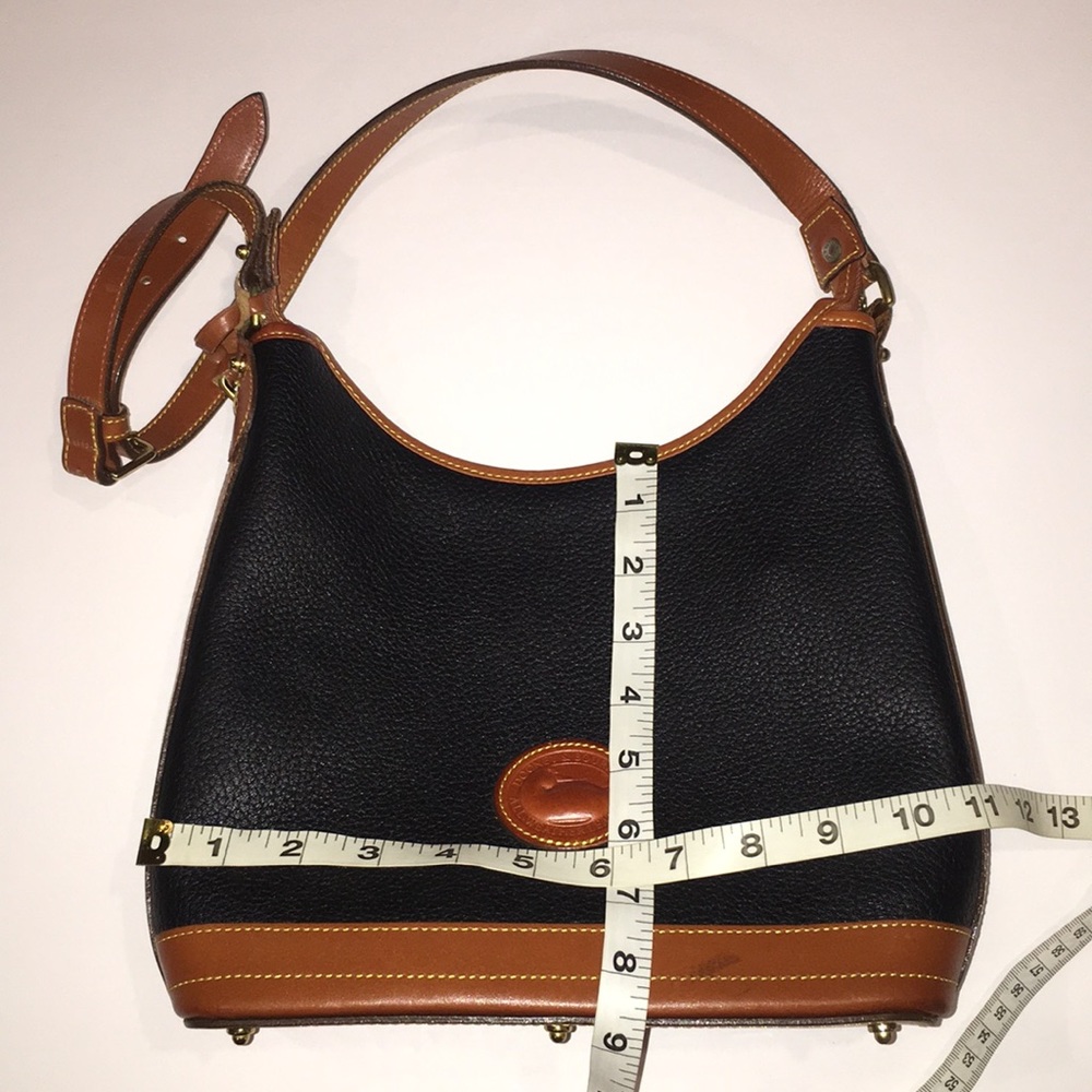 DOONEY & BOURKE brown & black pebbled small hobo - Picture 8 of 8